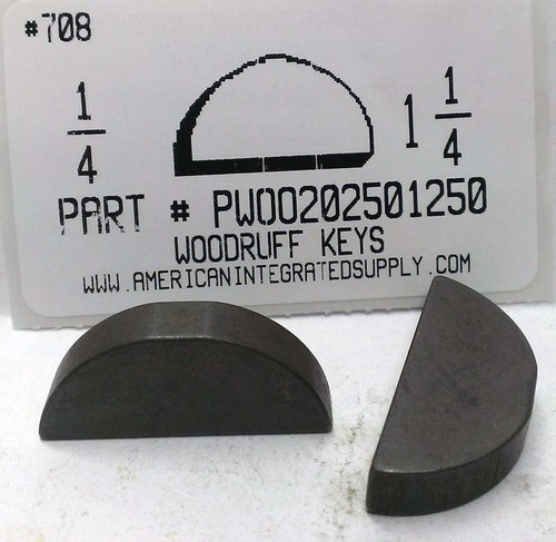 #21 1/4X1-1/4 WOODRUFF KEY STEEL PLAIN