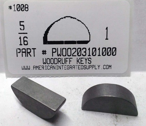 #B 5/16X1 WOODRUFF KEY STEEL PLAIN