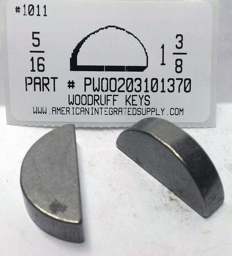 #23 5/16X1-3/8 WOODRUFF KEY STEEL PLAIN