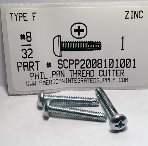 #8-32X1 PAN HEAD PHILLIPS THREAD CUTTING SCREW