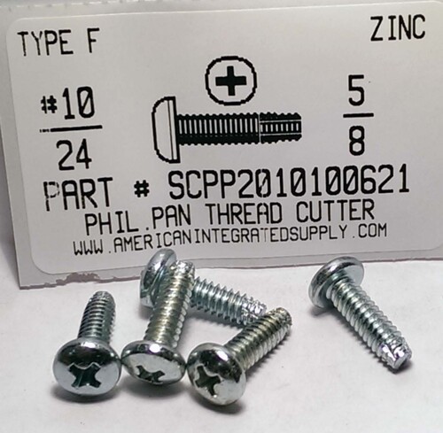 #10-24X5/8 PAN HEAD PHILLIPS THREAD CUTTING SCREW