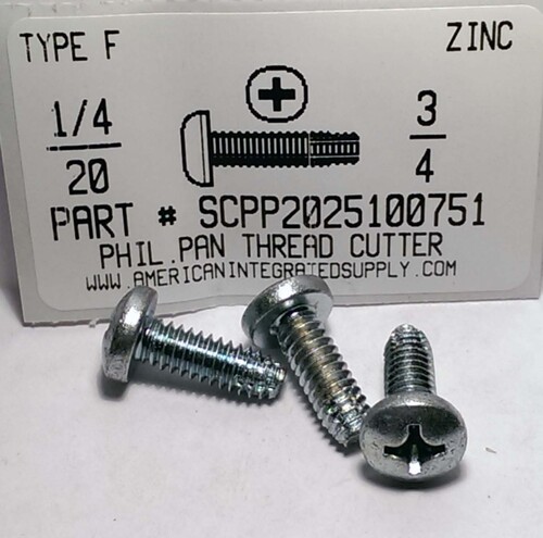 1/4-20X3/4 PAN HEAD PHILLIPS THREAD CUTTING SCREW