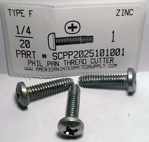 1/4-20X1 PAN HEAD PHILLIPS THREAD CUTTING SCREW