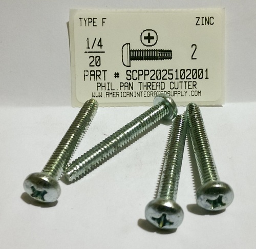 1/4-20X2 PAN HEAD PHILLIPS THREAD CUTTING SCREW