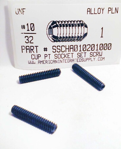 #10-32X1 SOCKET SET SCREW CUP POINT ALLOY STEEL PLAIN