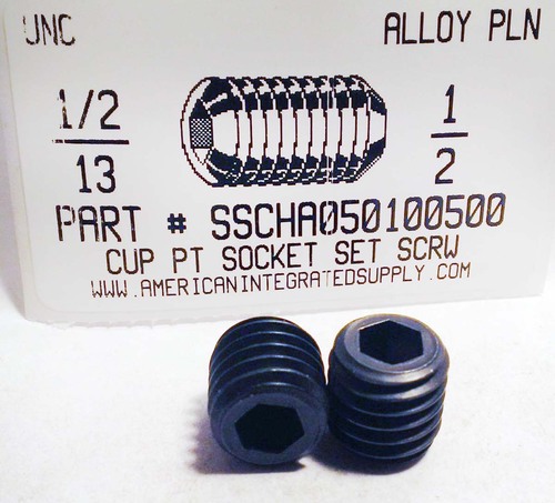 1/2-13X1/2 SOCKET SET SCREW CUP POINT ALLOY STEEL PLAIN