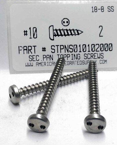 #10X2 PAN HEAD SPANNER DRIVE TAPPING SCREW A 18-8 STAINLESS STEEL