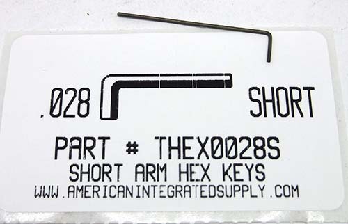 .028 SHORT ARM HEX L-KEY