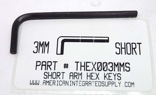 3.0 SHORT ARM METRIC HEX L-KEY