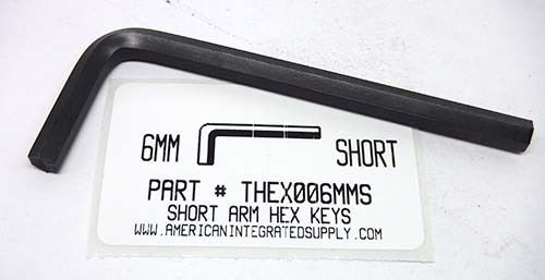 6MM SHORT ARM HEX L-KEY