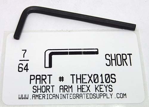 7/64 SHORT ARM HEX L-KEY