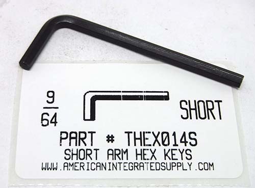 9/64 SHORT ARM HEX L-KEY