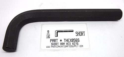 9/16 SHORT ARM HEX L-KEY