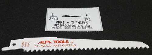 6X3/4X.050 6 TEETH RECIPROCATING BLADE