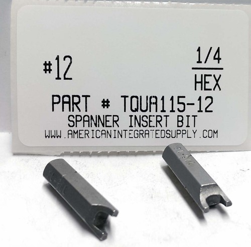 #12 SPANNER INSERT BIT 1/4 HEX