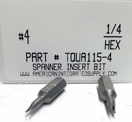 #4 SPANNER INSERT BIT 1/4 HEX