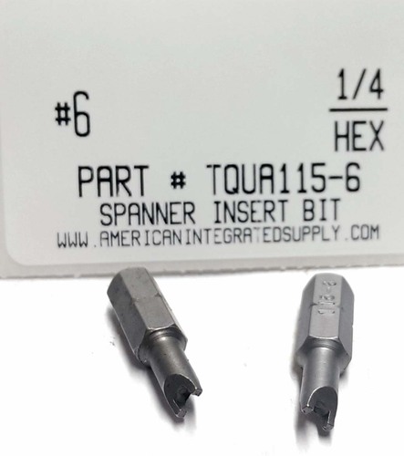 #6 SPANNER INSERT BIT 1/4 HEX