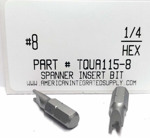 #8 SPANNER INSERT BIT 1/4 HEX