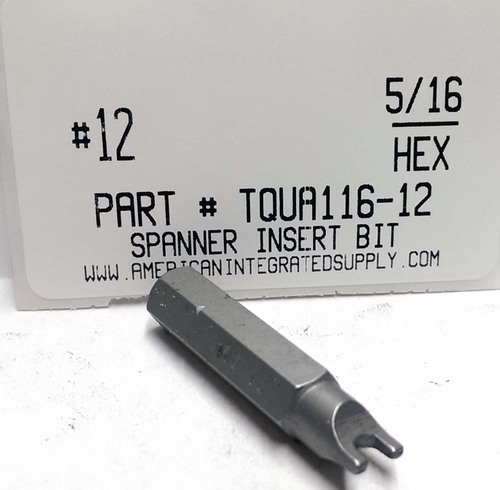 #12 SPANNER INSERT BIT 5/16 HEX