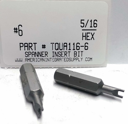 #6 SPANNER INSERT BIT 5/16 HEX