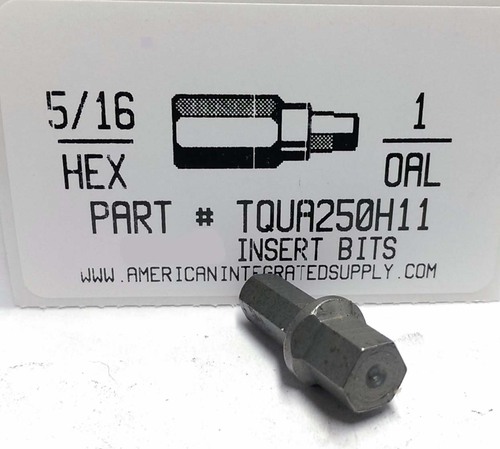 5/16 HEX X 1" LONG INSERT BIT 1/4 HEX (DISCONTINUED)