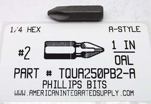 #2 A-STYLE 1" LONG PHILLIPS BIT