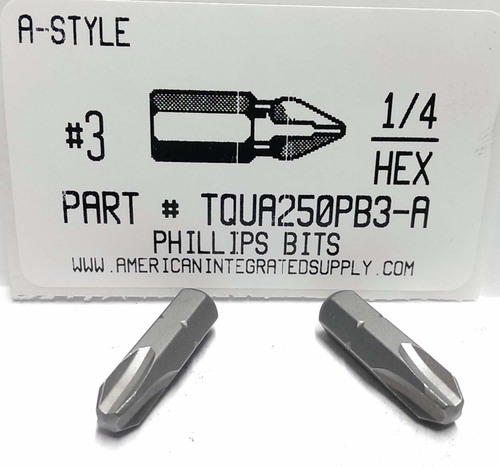 #3 A-STYLE 1" LONG PHILLIPS BIT