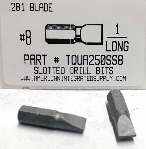 #8 .281 BLADE 1" LONG SLOTTED BIT