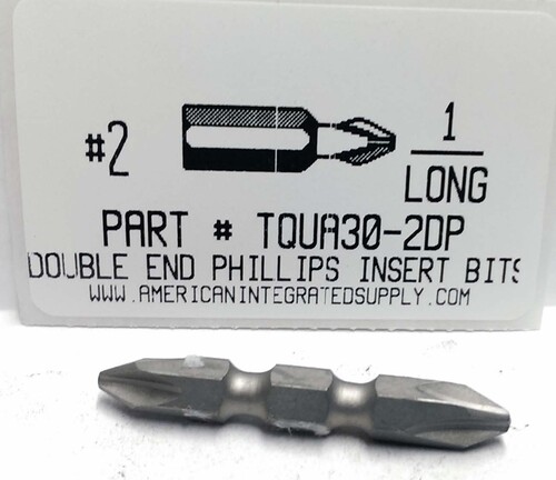 #2 X 1-3/4 LONG DOUBLE END PHILLIPS BIT (DISCONTINUED)