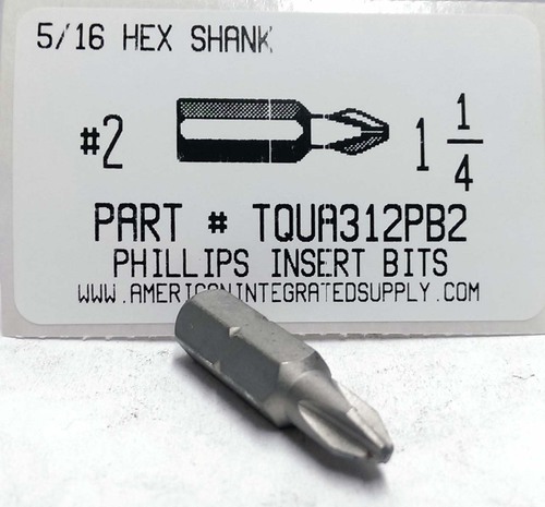 #2 5/16 SHANK 1 1/4 LONG PHILLIPS BIT