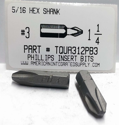 #3X5/16 SHANK 1 1/4 LONG PHILLIPS BIT