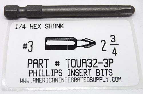 #3 X 2-3/4" LONG PHILLIPS BIT