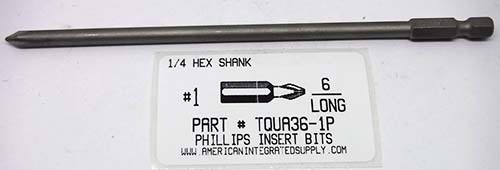 #1 X 6" LONG PHILLIPS BIT