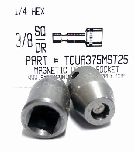 1/4 HEX 3/8 SQUARE DRIVE MAGNETIC DRIVE SOCKET