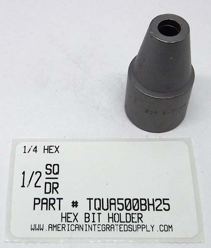 1/2"FEM SQ DR 1/4" BIT HOLDER W/SET SCR