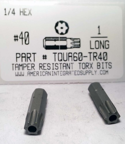 #40 TORX TAMPER RESISTANT BIT 1/4 HEX