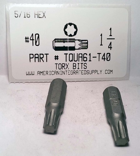 #40 TORX X 1-1/4 LONG BIT 5/16 HEX