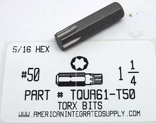 #50 TORX X1-1/4 LONG BIT 5/16 HEX