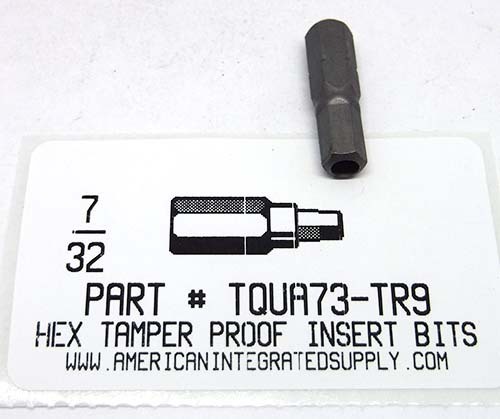 7/32 HEX TAMPER RESISTANT BIT