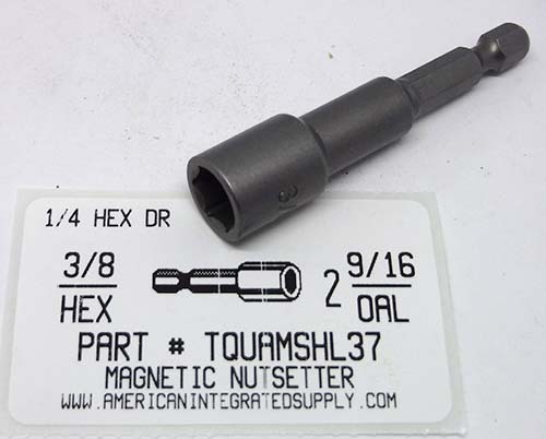 3/8 HEX X 2-9/16" LONG MAGNETIC NUTSET