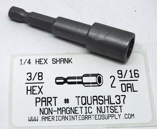 3/8 HEX X 2-9/16" LONG NON-MAGNETIC NUTSET (DISCONTINUED)