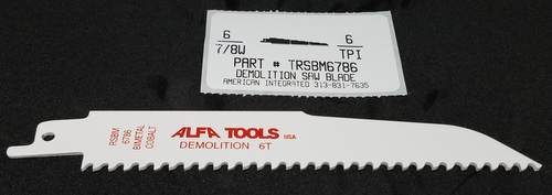 6"X7/8X.062 6 TH DEMOLITION RECIPROCATING BLADE