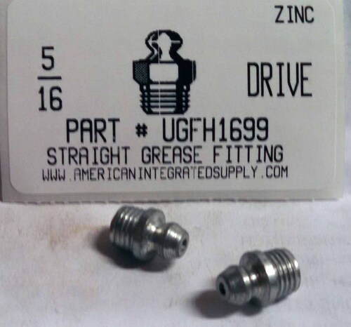 5/16" STR DRIVE TYPE GREASE FIT 5/8 OAL ZINC