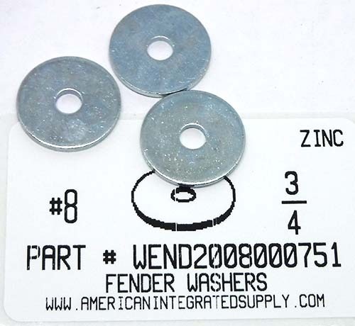 1/8X3/4 FENDER WASHER STEEL ZINC PLATED