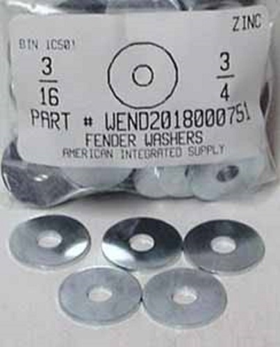 3/16X3/4 FENDER WASHER STEEL ZINC PLATED