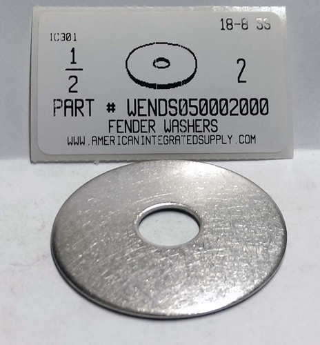 1/2"X2" FENDER WASHER 18-8 STAINLESS STEEL