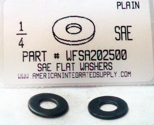 1/4 SAE FLAT WASHER STEEL PLAIN 5/8" OUTER DIAMETER