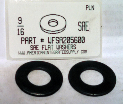 9/16 SAE FLAT WASHER STEEL PLAIN 1-3/16" OUTER DIAMETER