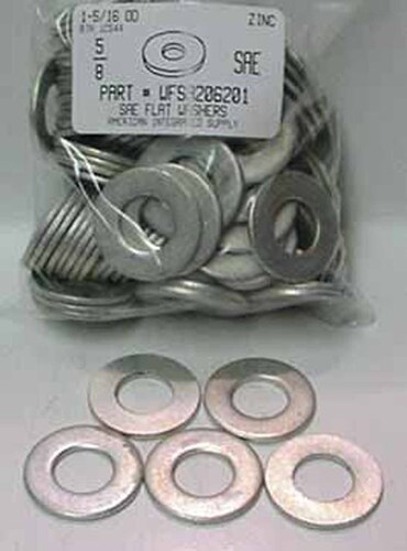 5/8 SAE FLAT WASHER STEEL ZINC PLATED 1-5/16" OUTER DIAMETER