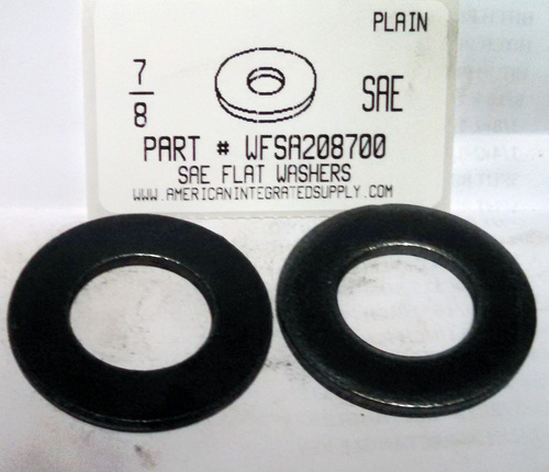 7/8 SAE FLAT WASHER STEEL PLAIN 1-3/4" OUTER DIAMETER